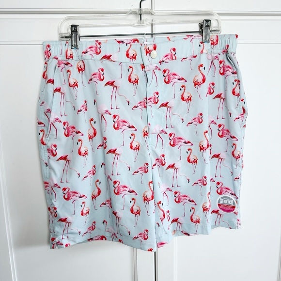 New! MOSMANN Pink Flamingo Australia Quick Dry Stretch Swim Trunks Shorts 2XL - Picture 4 of 12